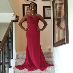 Azazie Burgundy Dress